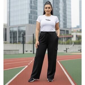 NEW Livi Cargo Pants Womens Plus SIze 18/20 Stretch Wide Leg Sporty Athleisure
